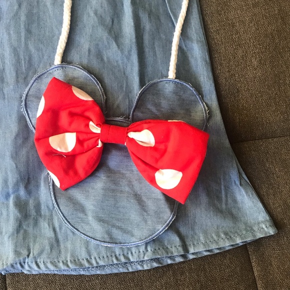 ❤️ NWOT - 3T Minnie Mouse Denim Dress - Picture 4 of 6